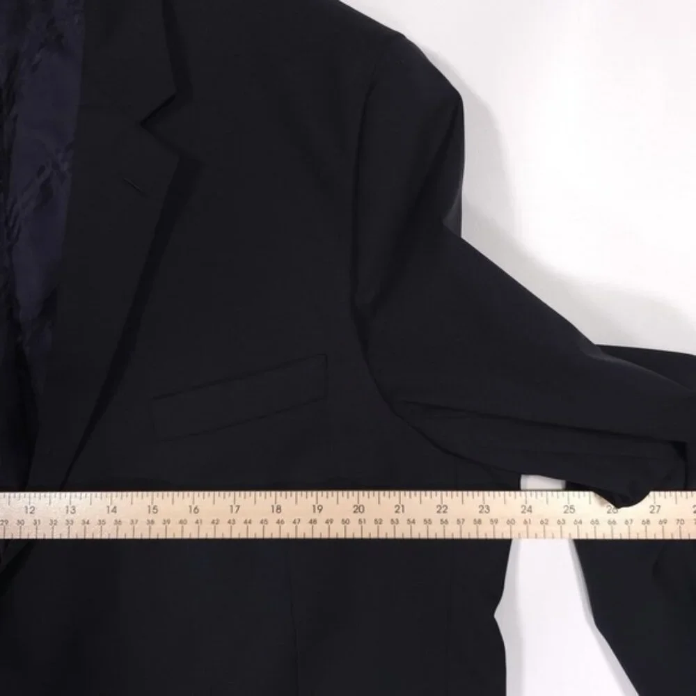 BROOKS‎ BROTHERS Men's Blazer 48L Regent 100% WOOL Black ITALY MADE Gold Button